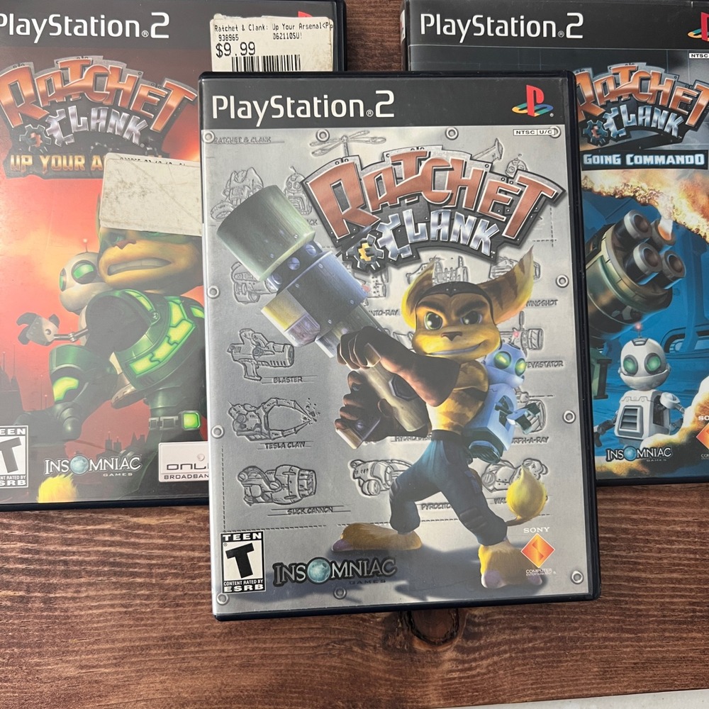 Ratchet and Clank PS2 Game Bundle Original Going Commando Up Your Arsenal Lot